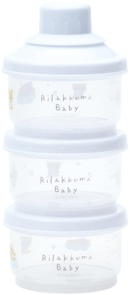 Skater Rilakkuma Baby 100ml Powdered Milk Storage Container Small 3-Piece Set CJN1M-A- Japan Figure Store - #1 Bring To You The Best Japanese Goods