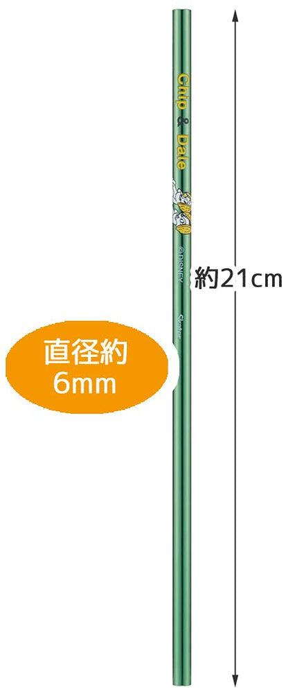Skater Disney Chip & Dale 21cm 6mm Aluminum Straw - AST1-A Series- Japan Figure Store - #1 Bring To You The Best Japanese Goods