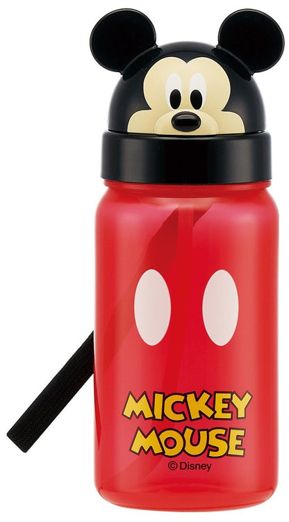 Skater Mickey Mouse 350ml Disney Die Cut Water Bottle with Straw- Japan Figure Store - #1 Bring To You The Best Japanese Goods