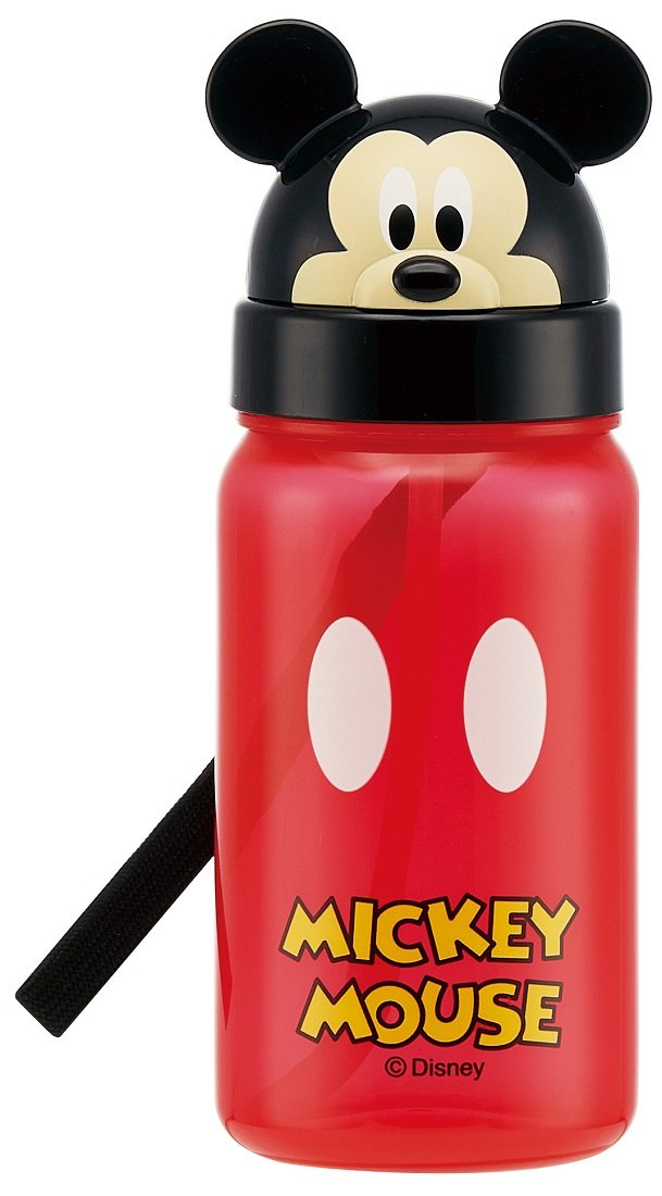 Skater Mickey Mouse 350ml Disney Die Cut Water Bottle with Straw- Japan Figure Store - #1 Bring To You The Best Japanese Goods