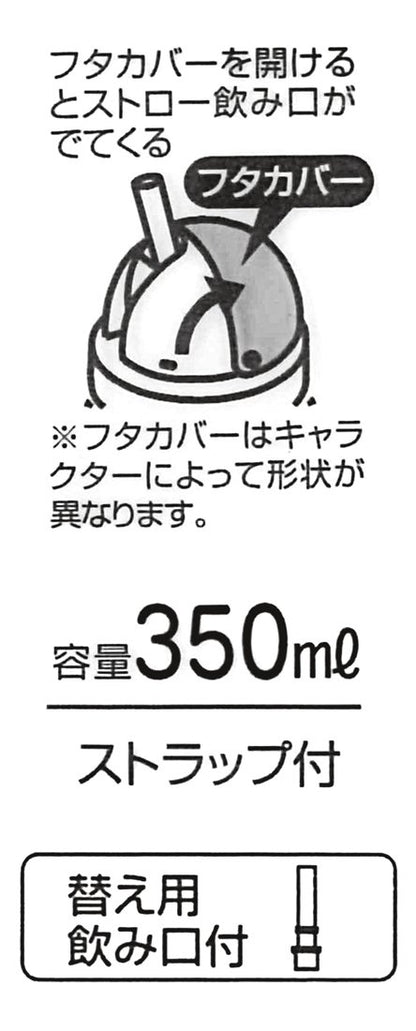 Skater Alien Toy Story Disney 350ml Straw Water Bottle - Die Cut Design- Japan Figure Store - #1 Bring To You The Best Japanese Goods