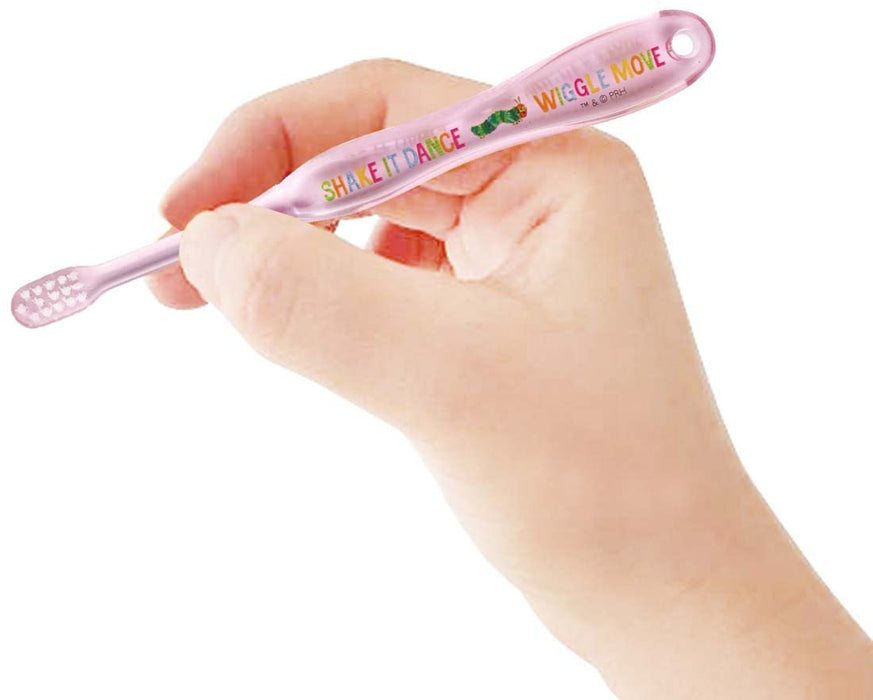 Skater Soft Baby Toothbrush Set 0-3 Years Very Hungry Caterpillar Design 15cm 3-Piece- Japan Figure Store - #1 Bring To You The Best Japanese Goods