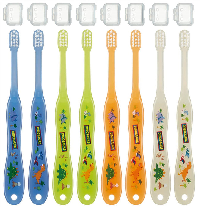 Skater Soft Baby Toothbrush Set Dinosaur-Themed for 0-3 Years – 8 Pieces 15cm- Japan Figure Store - #1 Bring To You The Best Japanese Goods