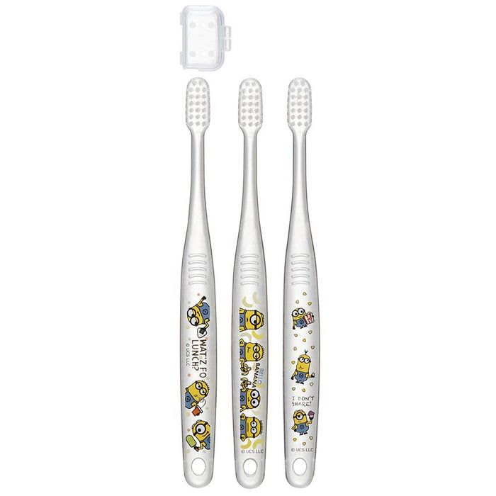 Skater Soft Clear Toothbrush Set for Kids 6-12 Years Minion Theme 3 Pieces- Japan Figure Store - #1 Bring To You The Best Japanese Goods