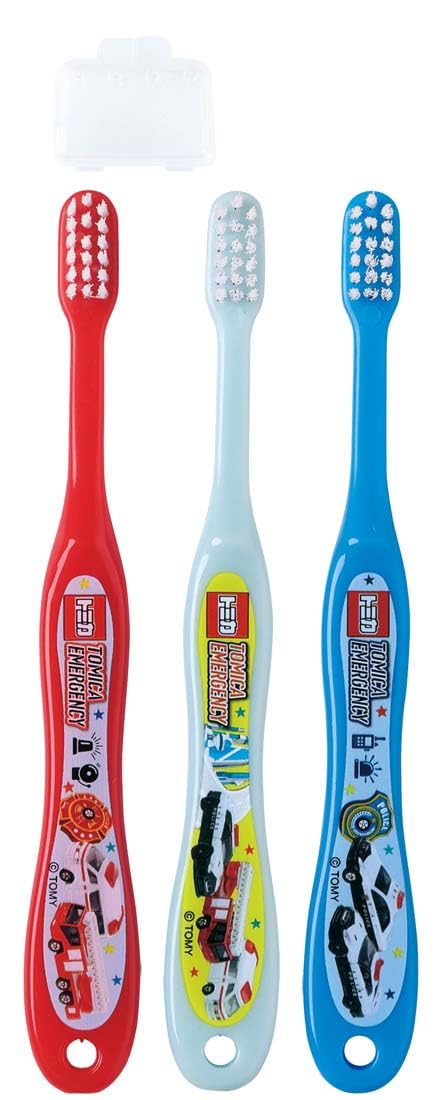 Skater Soft Toothbrush Tomica 23 for Preschoolers Ages 3-5 14cm Pack of 3- Japan Figure Store - #1 Bring To You The Best Japanese Goods