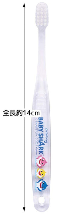 Skater Baby Shark Toothbrush Set for Preschoolers Ages 3-5 3 Pieces Clear Regular- Japan Figure Store - #1 Bring To You The Best Japanese Goods