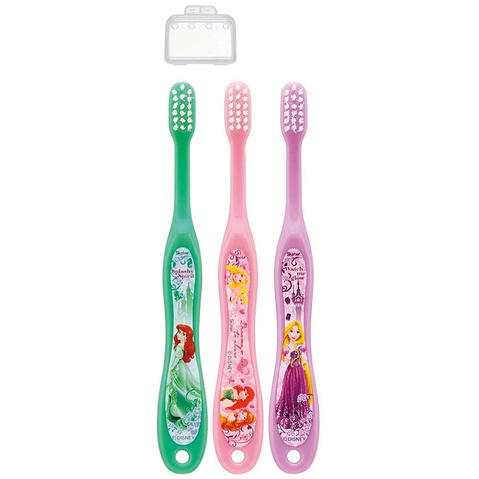 Skater Disney Princess Soft Toothbrush Set for Ages 3-5 14cm - 3 Pack- Japan Figure Store - #1 Bring To You The Best Japanese Goods
