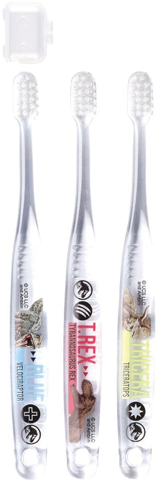 Skater Jurassic World Soft Toothbrush for Preschoolers Ages 3-5 3 Pieces Clear- Japan Figure Store - #1 Bring To You The Best Japanese Goods