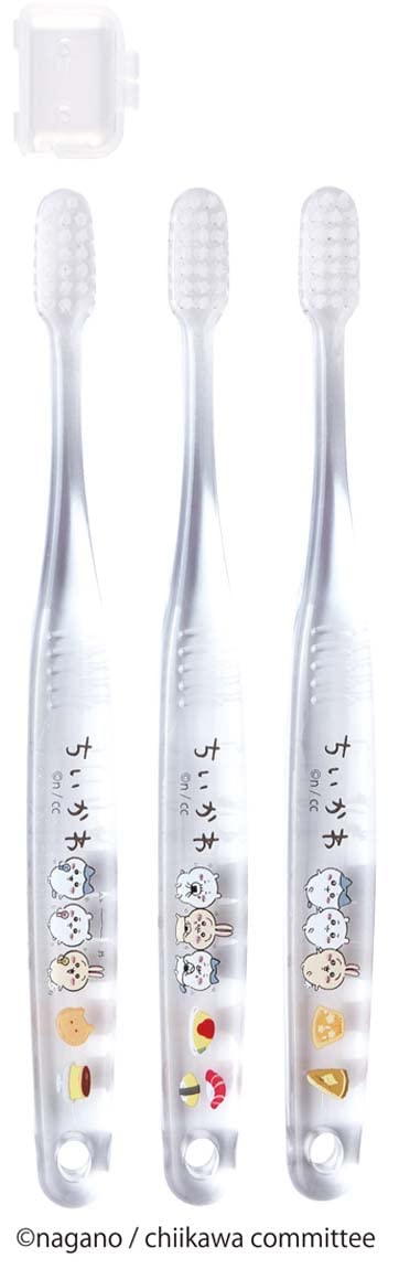 Skater Elementary School Students Toothbrush Set of 3 - Chiikawa Tbcr6T-A- Japan Figure Store - #1 Bring To You The Best Japanese Goods
