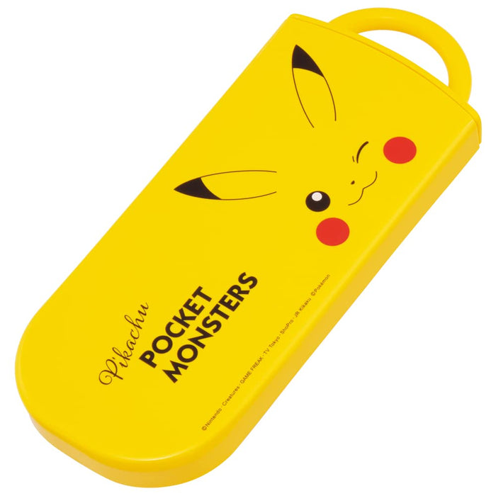 Skater Pikachu Kids Trio Set - Antibacterial Fork Spoon Chopsticks made in Japan- Japan Figure Store - #1 Bring To You The Best Japanese Goods