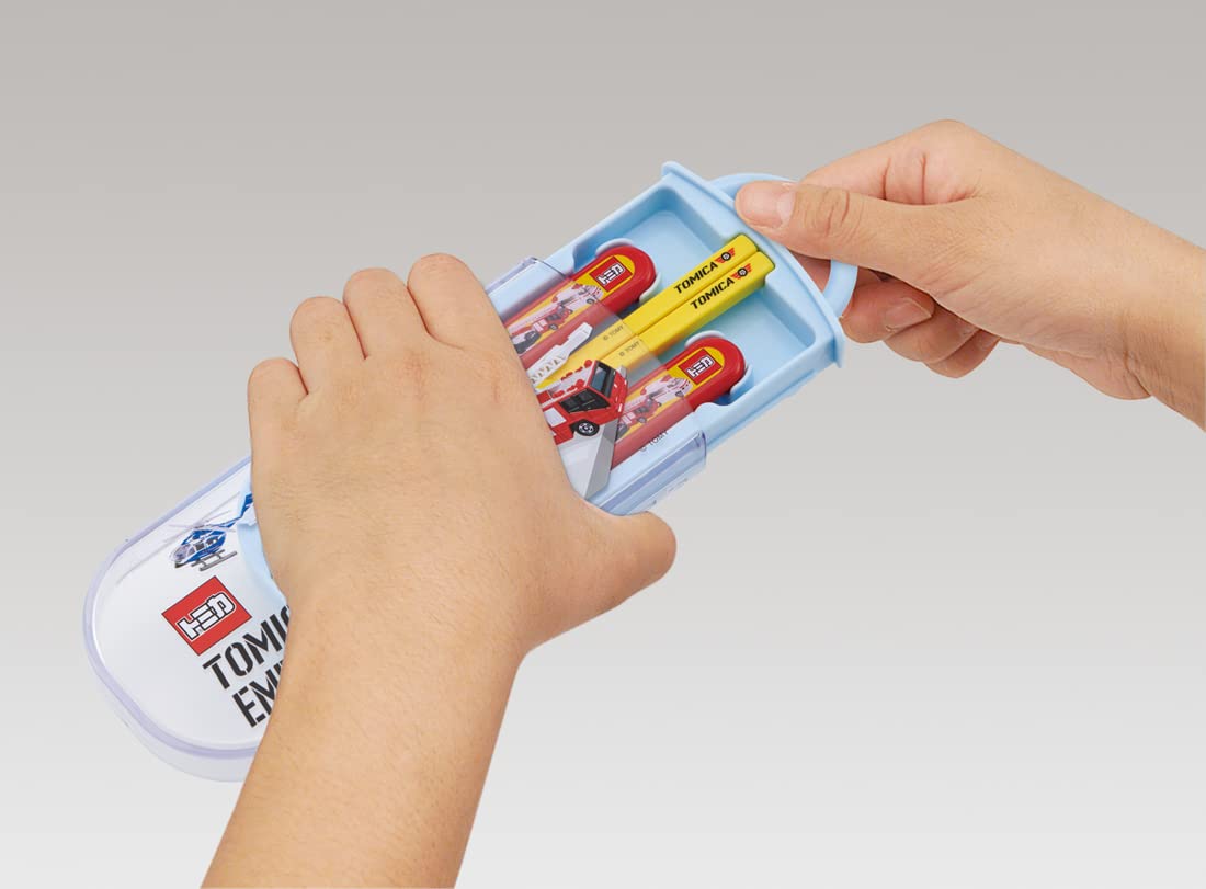 Skater Antibacterial Trio Set - Fork Spoon Chopsticks for Kids Tomica 23 Made in Japan- Japan Figure Store - #1 Bring To You The Best Japanese Goods