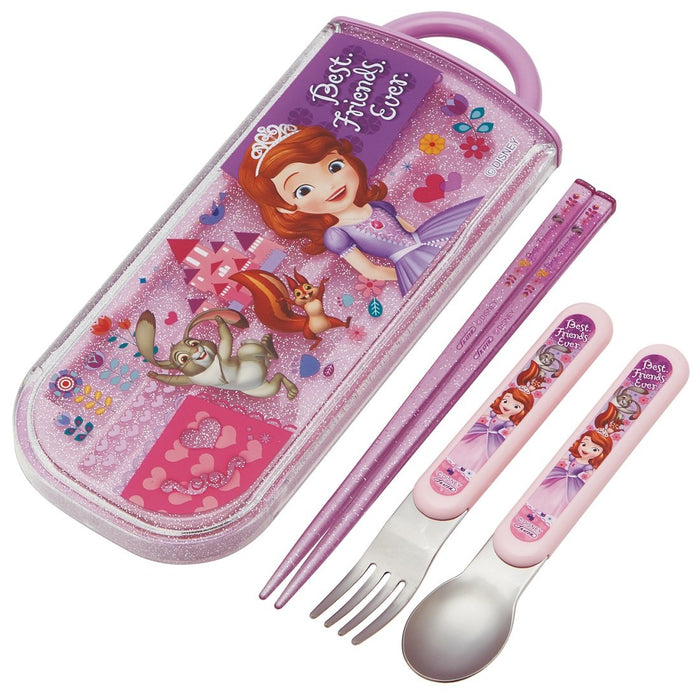 Skater Trio Set - Disney Sofia 17 Sliding Chopsticks Spoon and Fork Set- Japan Figure Store - #1 Bring To You The Best Japanese Goods