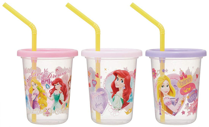 Skater Disney Princess 19 Tumbler Set 3 Pcs 230ml Straw Included Made in Japan- Japan Figure Store - #1 Bring To You The Best Japanese Goods