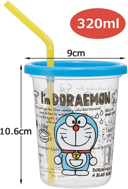 Skater 3-Piece Doraemon Tumbler Set with Straw 320ml Made in Japan Sih3St- Japan Figure Store - #1 Bring To You The Best Japanese Goods