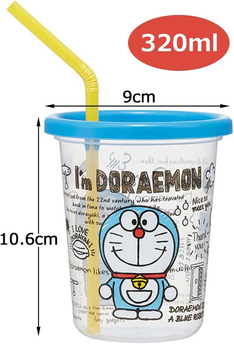 Skater 3-Piece Doraemon Tumbler Set with Straw 320ml Made in Japan Sih3St- Japan Figure Store - #1 Bring To You The Best Japanese Goods