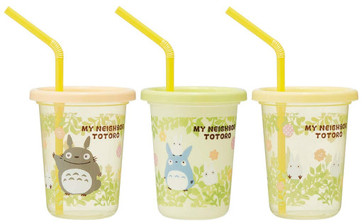 Skater Totoro Plants 230ml Tumbler with Straw 3-Piece Set Made in Japan- Japan Figure Store - #1 Bring To You The Best Japanese Goods