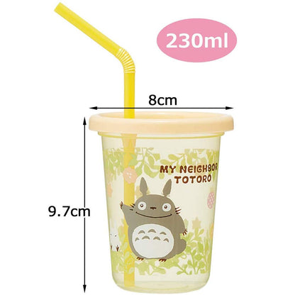 Skater Totoro Plants 230ml Tumbler with Straw 3-Piece Set Made in Japan- Japan Figure Store - #1 Bring To You The Best Japanese Goods