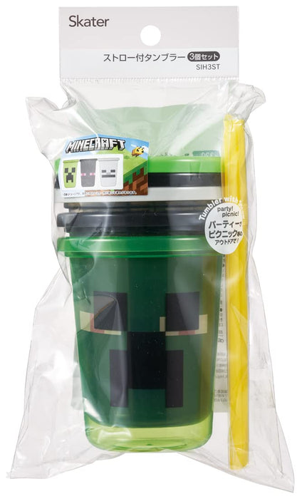 Skater Minecraft 320ml Tumbler with Straw - Sih3St-A Made in Japan- Japan Figure Store - #1 Bring To You The Best Japanese Goods