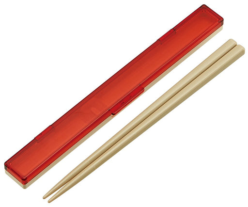 Skater Ultra Slim 18cm Chopsticks and Case Set Orange Red Retro French Made in Japan- Japan Figure Store - #1 Bring To You The Best Japanese Goods