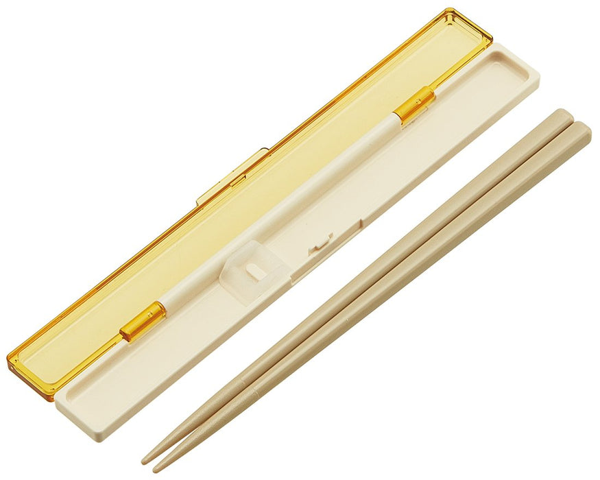 Skater Ultra Slim 18cm Chopstick and Case Set Yellow Retro French Made in Japan- Japan Figure Store - #1 Bring To You The Best Japanese Goods