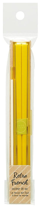 Skater Ultra Slim 18cm Chopstick and Case Set Yellow Retro French Made in Japan- Japan Figure Store - #1 Bring To You The Best Japanese Goods