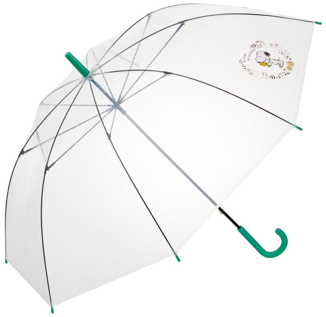 Skater Snoopy Botanical Long Vinyl Umbrella 60cm - UBV1N-A Model- Japan Figure Store - #1 Bring To You The Best Japanese Goods