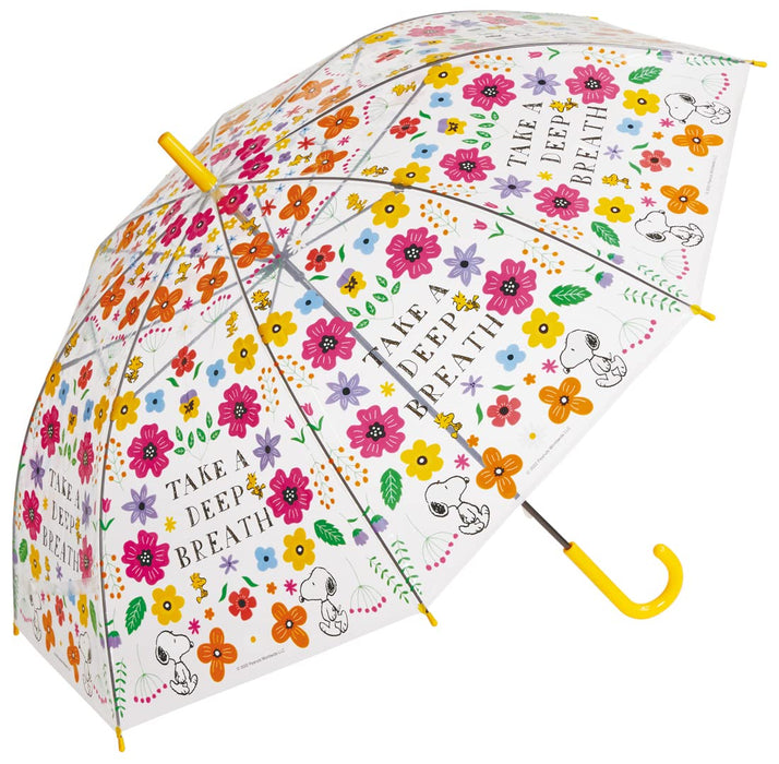 Skater Long 60cm Snoopy Flower Design Vinyl Umbrella - UBV1N-A Model- Japan Figure Store - #1 Bring To You The Best Japanese Goods
