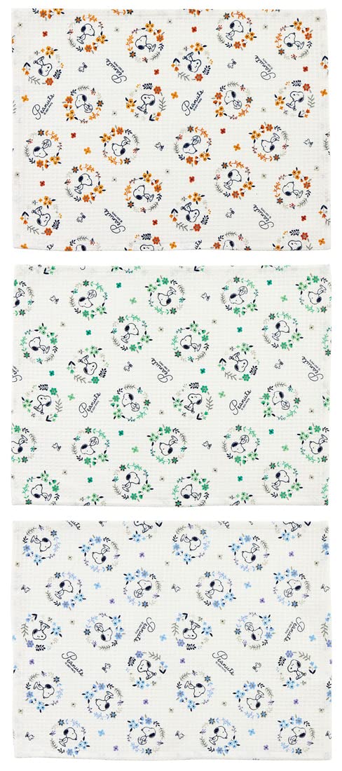 Skater Snoopy Waffle Dough Cloths 3 Sheets 31 X 41 cm - Kfwc3-A- Japan Figure Store - #1 Bring To You The Best Japanese Goods