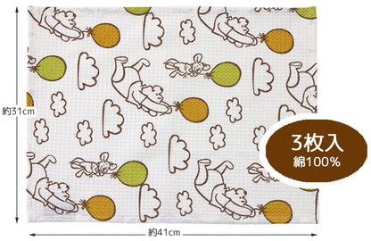 Skater Disney Winnie The Pooh Waffle Dough Towels 3 Sheets 31 X 41 cm- Japan Figure Store - #1 Bring To You The Best Japanese Goods