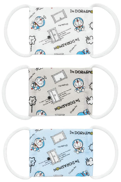 Skater Doraemon Gauze Mask for Babies 2-4 Antibacterial Washable Pack of 3 8.8x6.5 cm- Japan Figure Store - #1 Bring To You The Best Japanese Goods