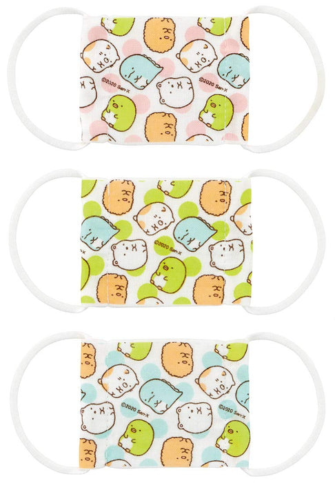 Skater Sumikko Gurashi Antibacterial Washable Gauze Mask for Babies 2-4 Years 3 Pack 8.8 X 6.5cm- Japan Figure Store - #1 Bring To You The Best Japanese Goods