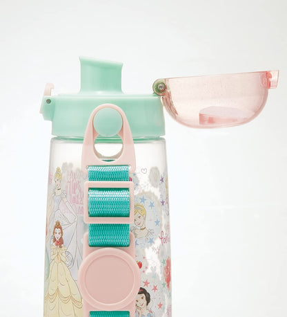 Skater Disney Princess Water Bottle for Kids Girls 480ml One-Push Plastic - Pddr5- Japan Figure Store - #1 Bring To You The Best Japanese Goods