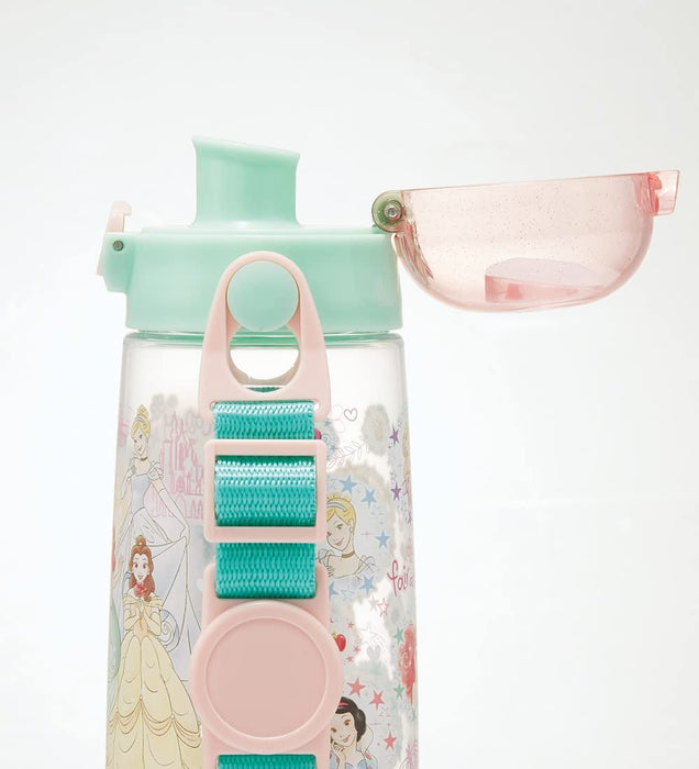 Skater Disney Princess Water Bottle for Kids Girls 480ml One-Push Plastic - Pddr5- Japan Figure Store - #1 Bring To You The Best Japanese Goods