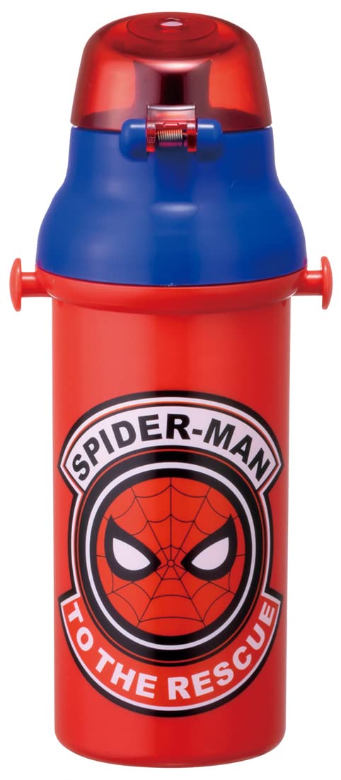 Skater Spiderman Water Bottle for Kids 480ml Antibacterial Plastic Made in Japan- Japan Figure Store - #1 Bring To You The Best Japanese Goods