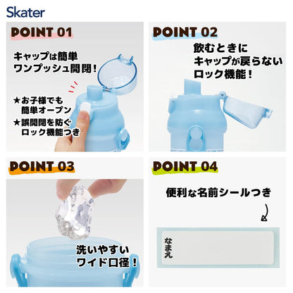 Skater Disney Frozen Lightweight 480ml Water Bottle for Children Antibacterial and Made in Japan- Japan Figure Store - #1 Bring To You The Best Japanese Goods