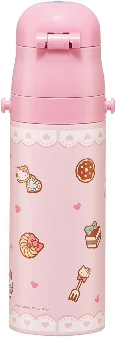 Skater Hello Kitty Candy Stainless Steel Water Bottle - 470ml Girls Sports Drinkware- Japan Figure Store - #1 Bring To You The Best Japanese Goods