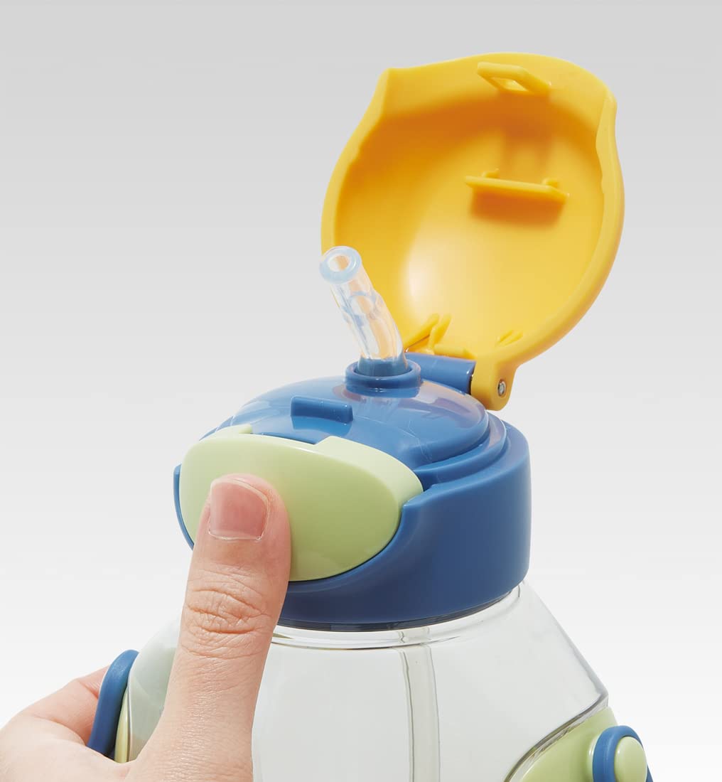 Skater 530ml Kids Water Bottle with Dinosaur Picture & Push Straw for Girls- Japan Figure Store - #1 Bring To You The Best Japanese Goods