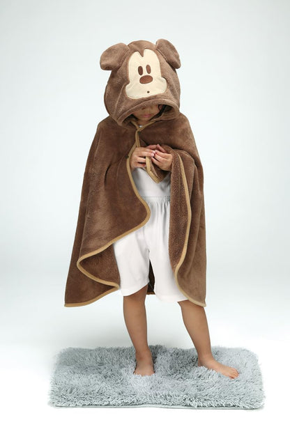 Skater Mickey Mouse Quick-Drying Bath Poncho Hooded 108cm x 92cm Disney BPO1-A- Japan Figure Store - #1 Bring To You The Best Japanese Goods