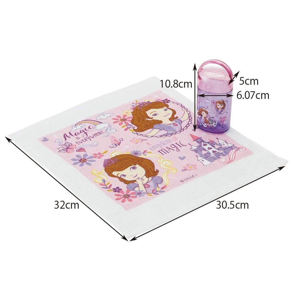 Skater Disney Sofia 20 Wet Towel Set with Case 32x30.5cm OA5-A- Japan Figure Store - #1 Bring To You The Best Japanese Goods