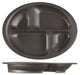 Skater Black Wood Grain Divider Plate Easy-Scooping Made in Japan NLPS1- Japan Figure Store - #1 Bring To You The Best Japanese Goods