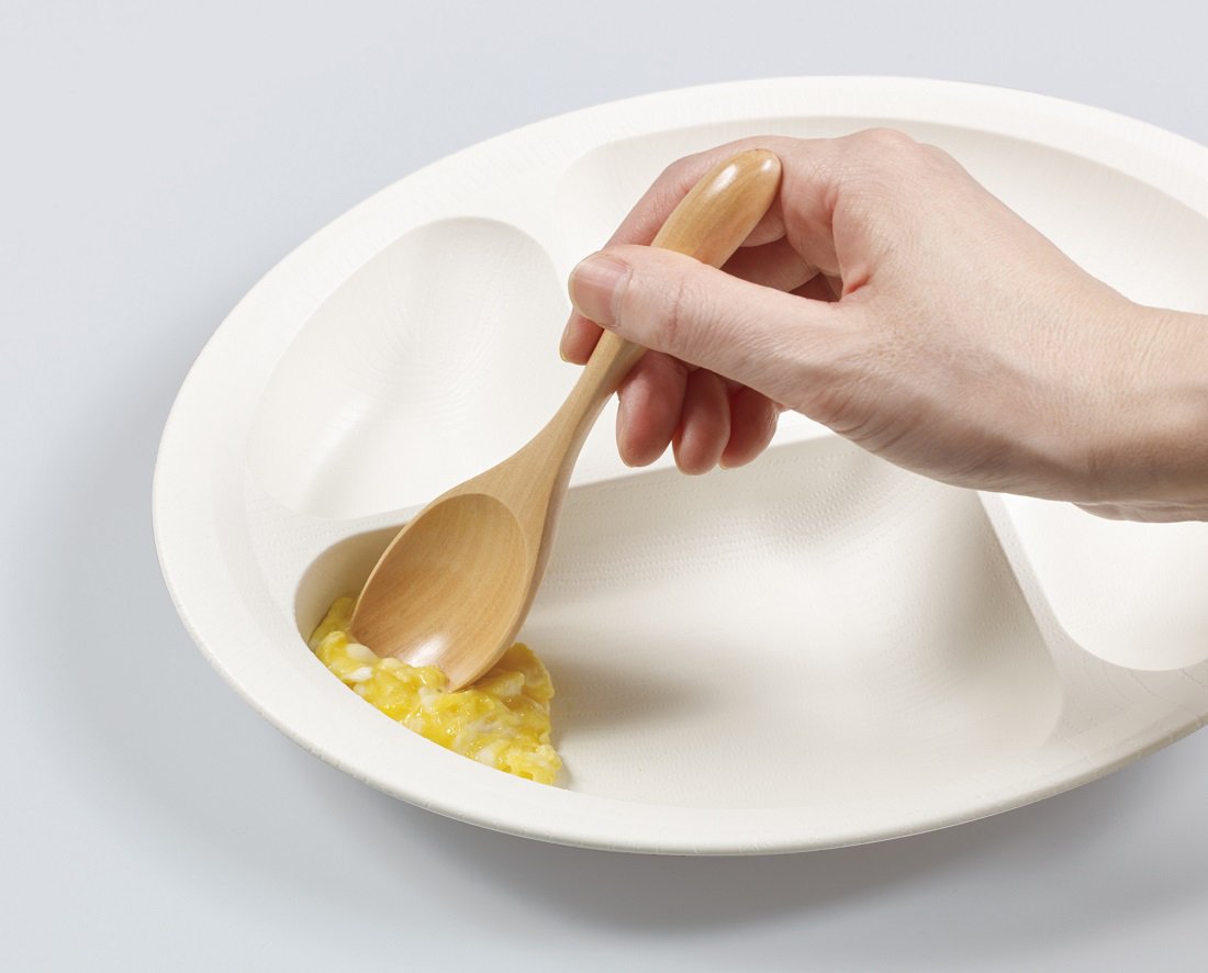 Skater Black Wood Grain Divider Plate Easy-Scooping Made in Japan NLPS1- Japan Figure Store - #1 Bring To You The Best Japanese Goods