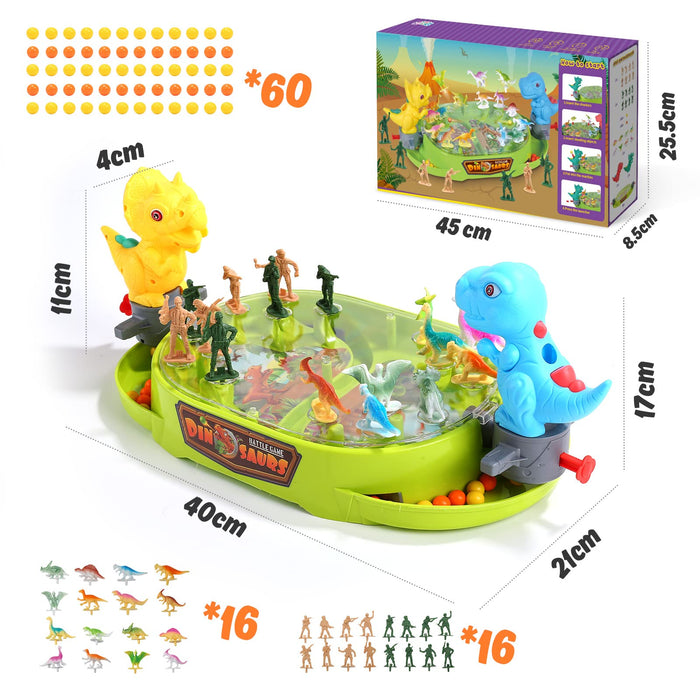 Skirfy 3-In-1 Educational Board Game for Kids with Dinosaurs and Soldiers- Japan Figure Store - #1 Bring To You The Best Japanese Goods