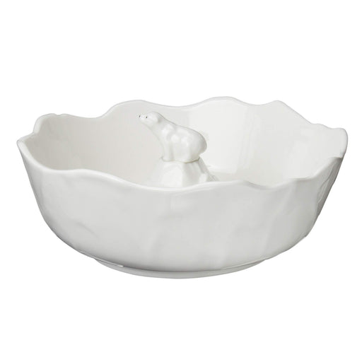 Sun Art Arctic Polar Bear Somen Bowl Medium 20Cm White Tableware