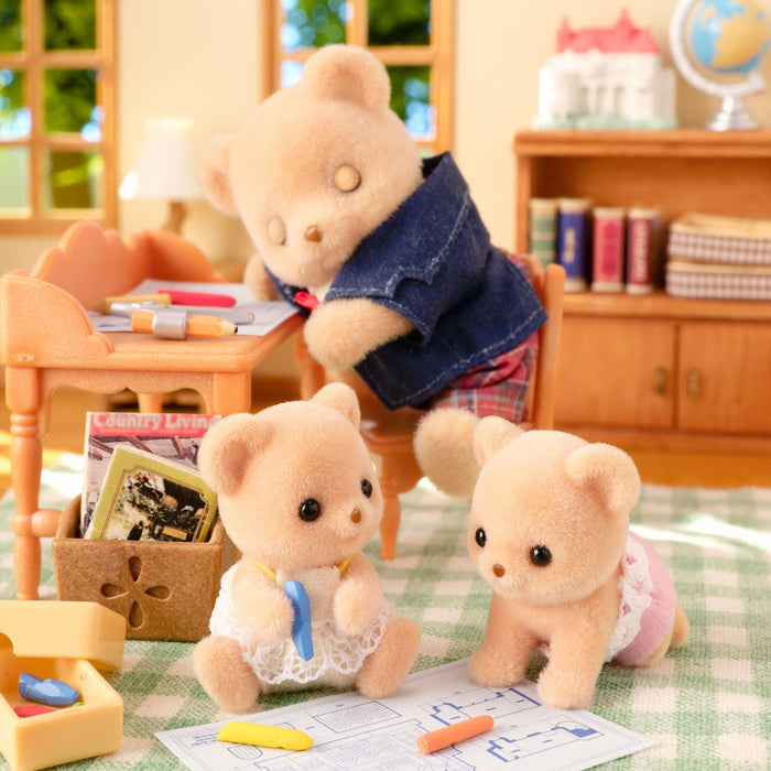 Epoch Sylvanian Families Biscuit Bear Twins Dollhouse Set Ages 3+ Certified- Japan Figure Store - #1 Bring To You The Best Japanese Goods