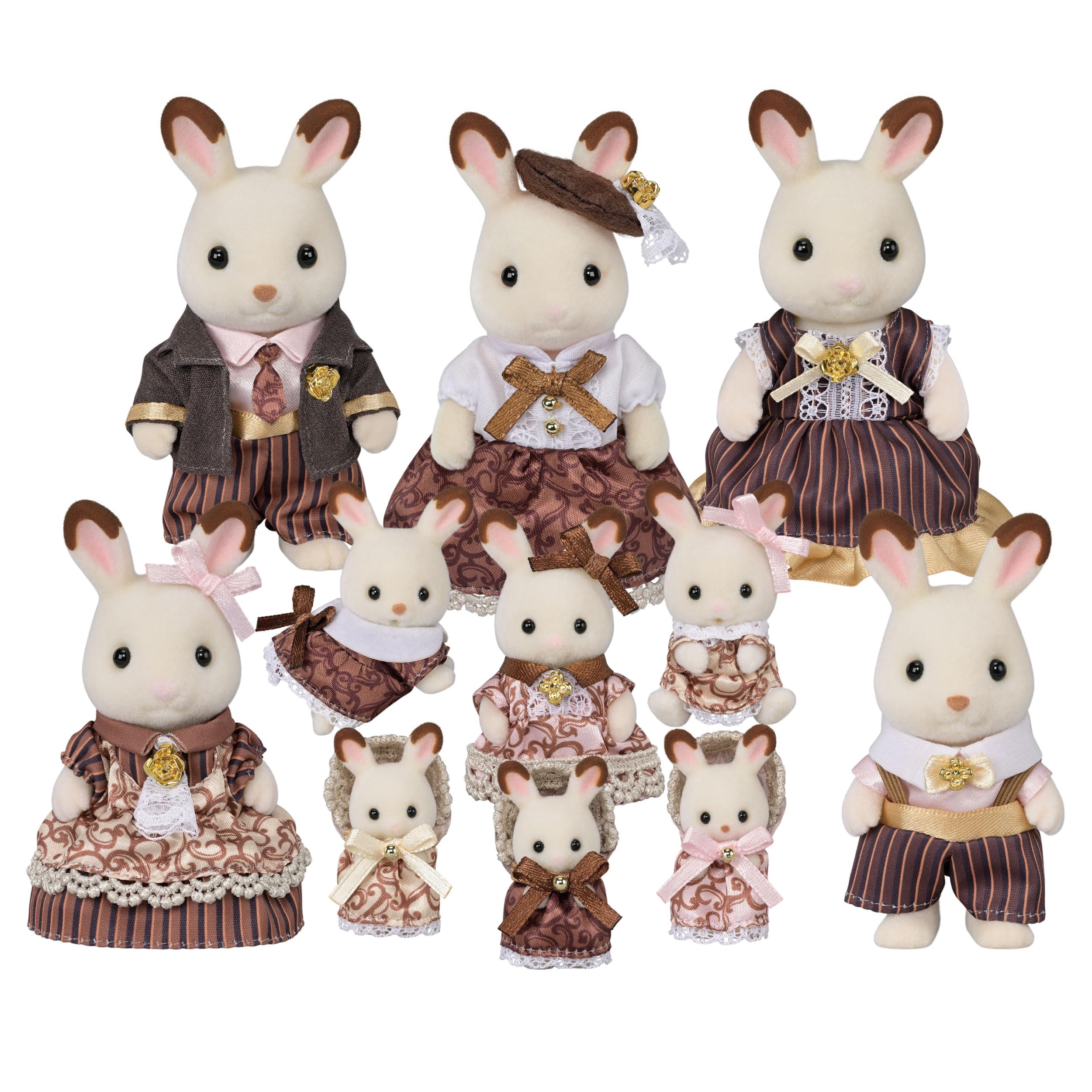 Epoch Sylvanian Families Chocolate Rabbit Family C-74 Dollhouse Set Ages 3+- Japan Figure Store - #1 Bring To You The Best Japanese Goods