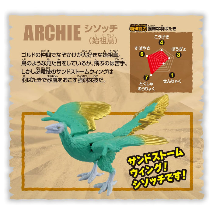 Takara Tomy Ania Archaeopteryx Dinosaur Toy for Ages 3+ Adventure Series