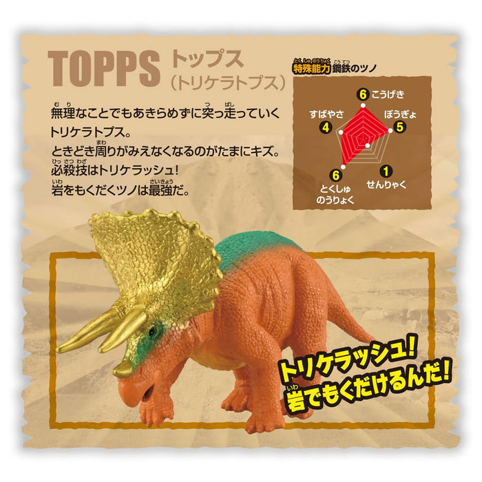 Takara Tomy Ania Triceratops Dinosaur Toy for Ages 3 and Up
