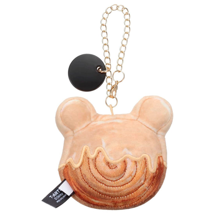 Takara Tomy Arts Disney Pooh Plush Toy Croissant Roll Bread Chain 3.5 Inch
