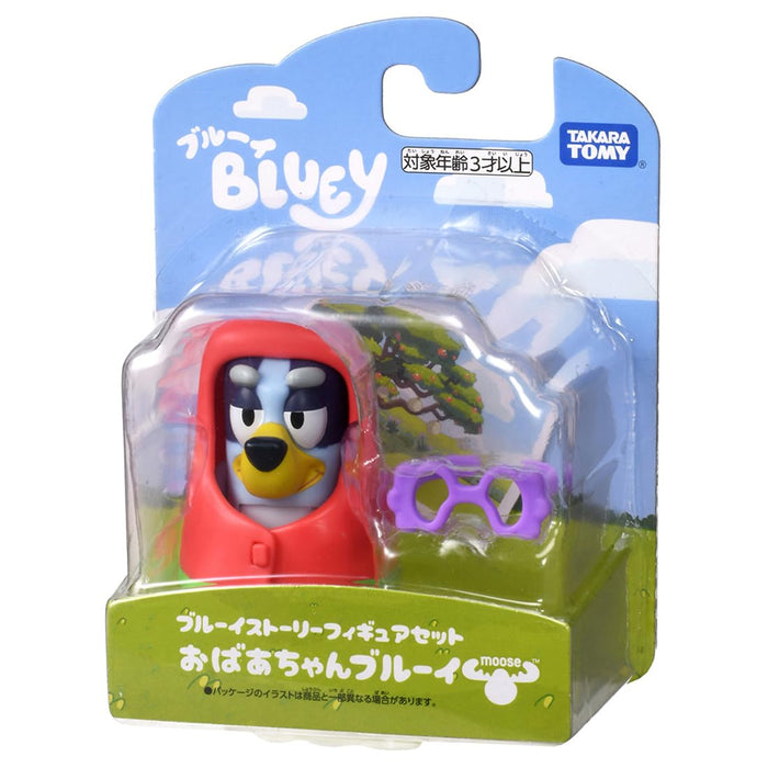 Takara Tomy Bluey Story Figure Set Grandma Bluey Collectible Toy
