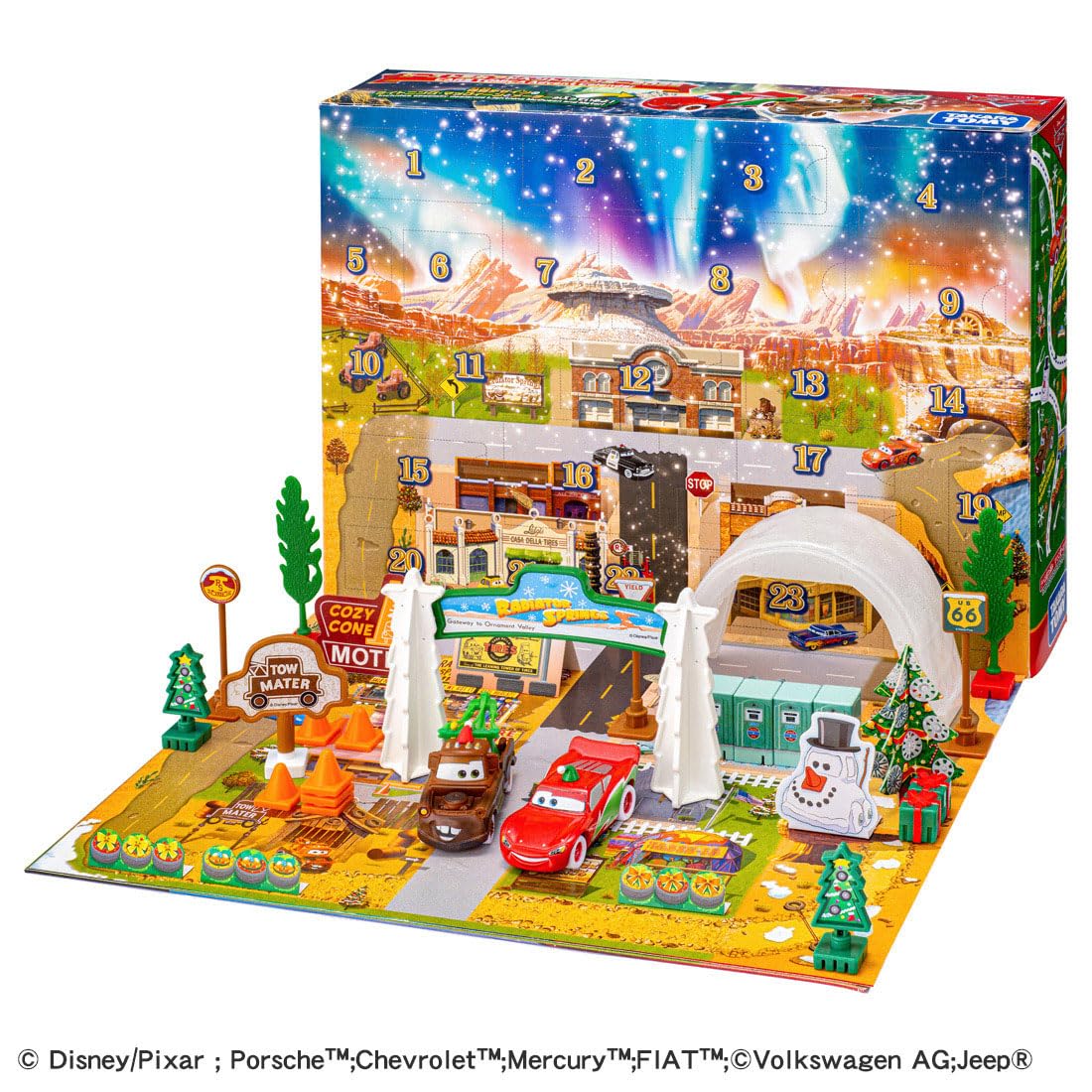 Takara Tomy Disney Cars Tomica 2025 Advent Calendar Toy for Ages 3+